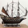 Mô Hình Thuyền Buồm Gỗ Mun Dài 86cm Cao 82cm