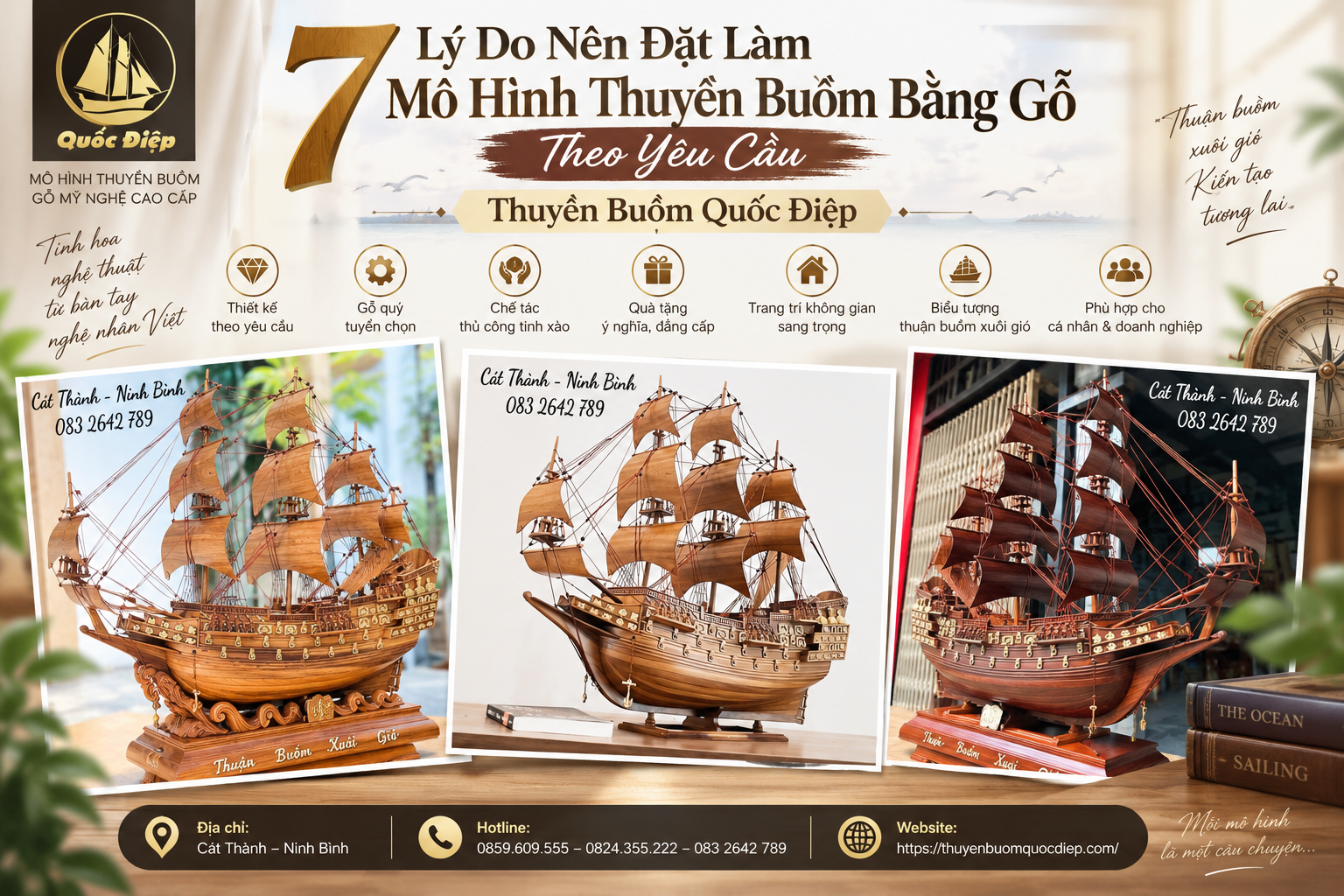 7 Lý Do Nên Đặt Làm Mô Hình Thuyền Buồm Bằng Gỗ Theo Yêu Cầu – Thuyền Buồm Quốc Điệp
