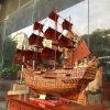 Mô Hình Thuyền Buồm Gỗ Sưa 80cm × 75cm × 24cm Đẹp, Sang Trọng