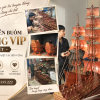 Mô Hình Thuyền Buồm Gỗ Hương VIP Dài 2,5m – Tuyệt Tác Thủ Công Dành Cho Không Gian Đẳng Cấp