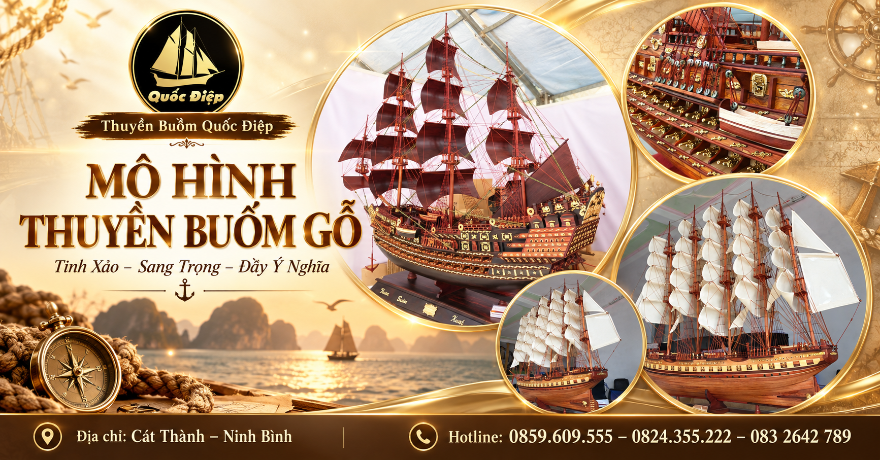 Mô Hình Thuyền Buồm Gỗ Tại Hải Phòng – Địa Chỉ Đặt Làm Đẹp, Tinh Xảo Và Sang Trọng