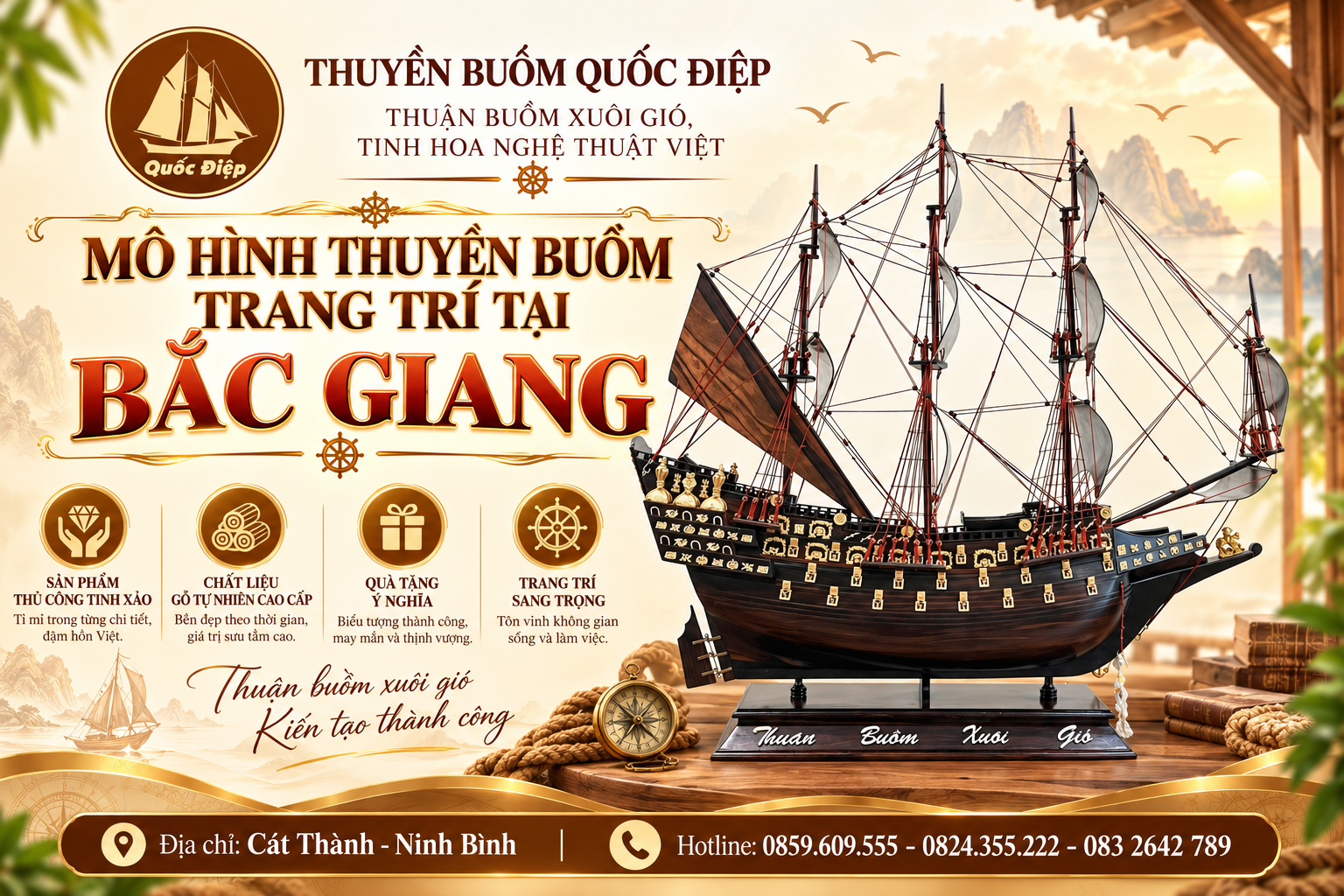9 Lý Do Nên Sở Hữu Mô Hình Thuyền Buồm Trang Trí Tại Bắc Giang