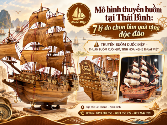 Mô hình thuyền buồm tại Thái Bình: 7 lý do chọn làm quà tặng độc đáo