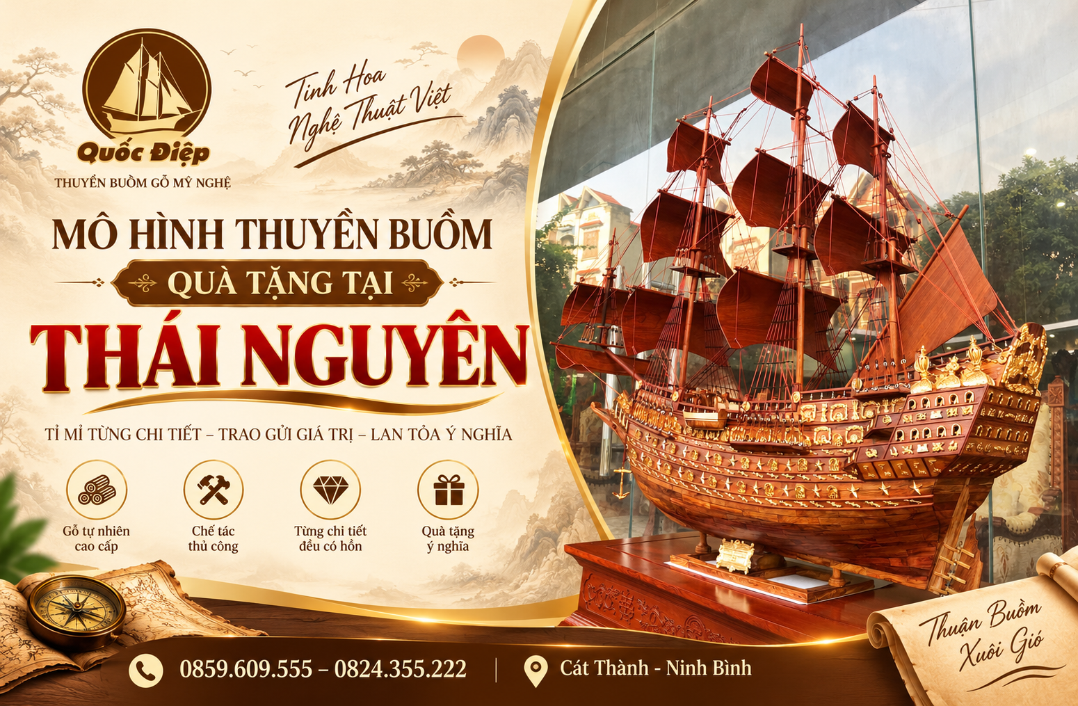 Mô Hình Thuyền Buồm Tại Thái Nguyên – Lựa Chọn Sang Trọng Cho Không Gian